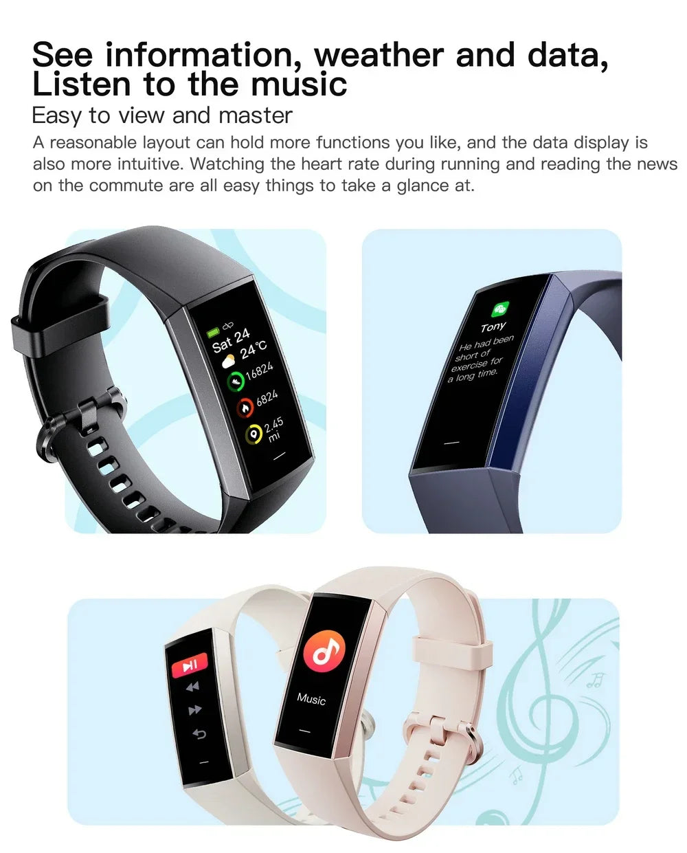 Pedometer Swimming Tracker Smart Watch