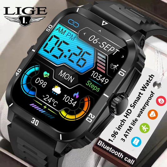 LIGE 2024 Military Smart Watch