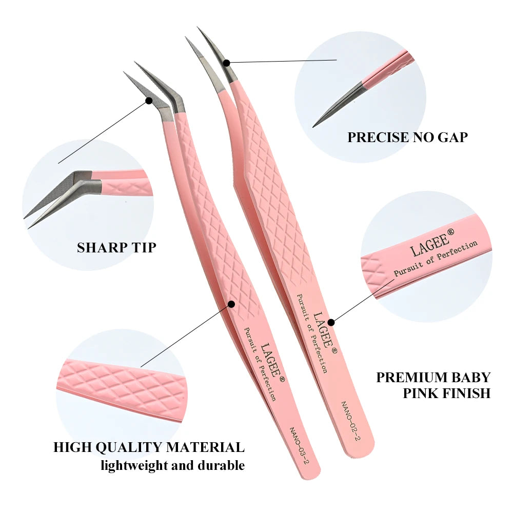 LAGEE Fiber Tip Eyelash Extension Tweezer